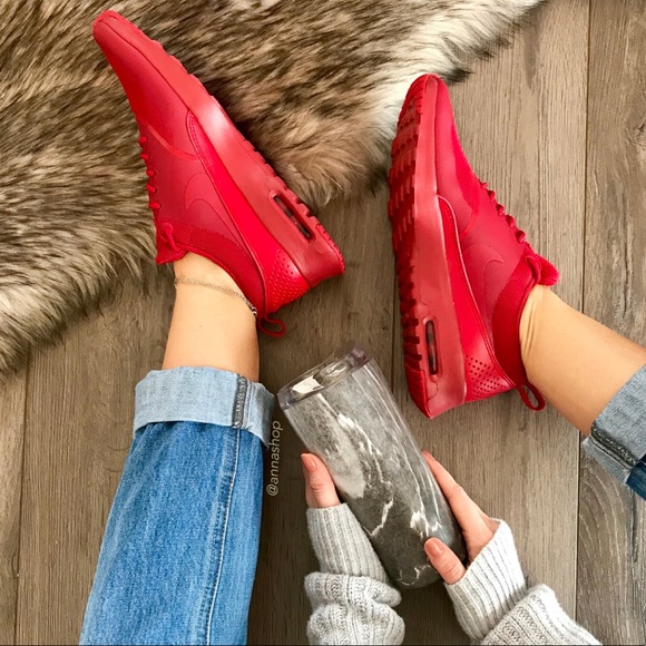 nike air max thea premium trainers in grey faux snake